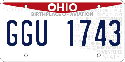 OH license plate GGU1743