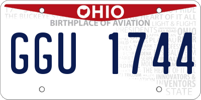 OH license plate GGU1744