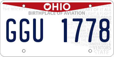 OH license plate GGU1778