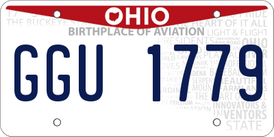 OH license plate GGU1779