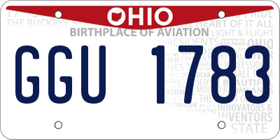 OH license plate GGU1783