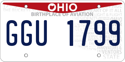 OH license plate GGU1799