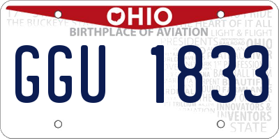 OH license plate GGU1833