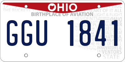 OH license plate GGU1841