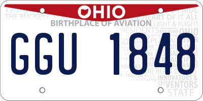 OH license plate GGU1848