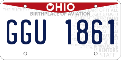 OH license plate GGU1861