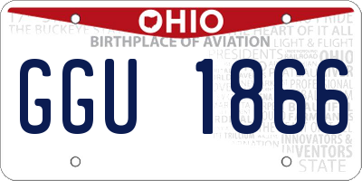 OH license plate GGU1866