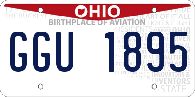 OH license plate GGU1895