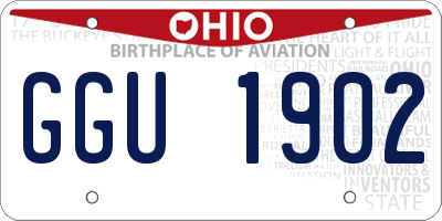 OH license plate GGU1902