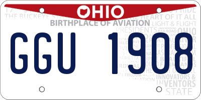 OH license plate GGU1908