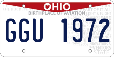 OH license plate GGU1972