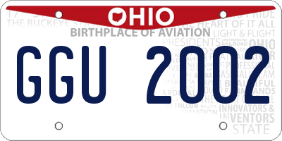 OH license plate GGU2002