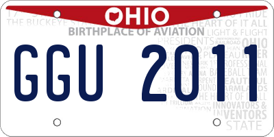 OH license plate GGU2011