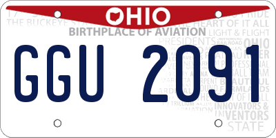 OH license plate GGU2091
