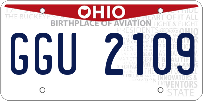 OH license plate GGU2109