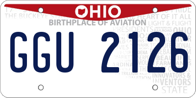 OH license plate GGU2126