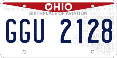 OH license plate GGU2128
