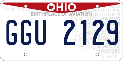 OH license plate GGU2129