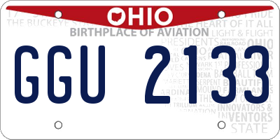 OH license plate GGU2133
