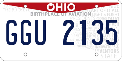 OH license plate GGU2135
