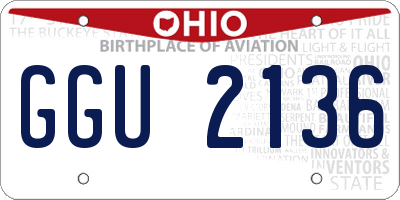 OH license plate GGU2136
