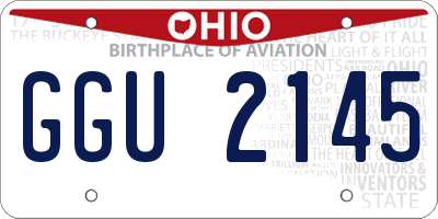 OH license plate GGU2145