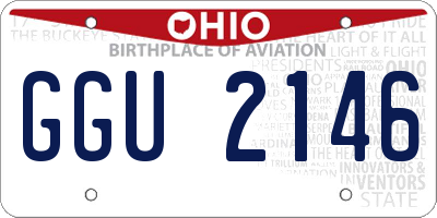 OH license plate GGU2146
