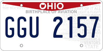 OH license plate GGU2157