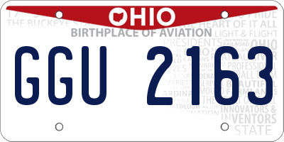OH license plate GGU2163