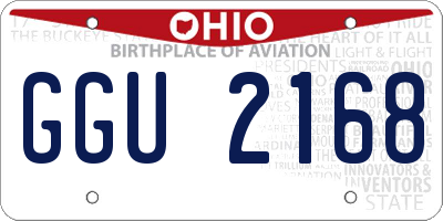 OH license plate GGU2168