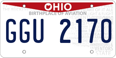 OH license plate GGU2170