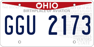 OH license plate GGU2173