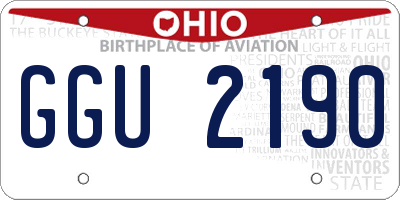 OH license plate GGU2190