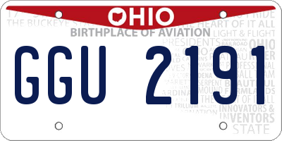 OH license plate GGU2191
