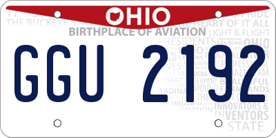 OH license plate GGU2192
