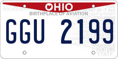 OH license plate GGU2199