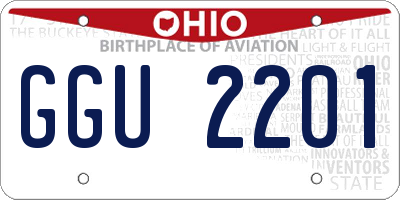 OH license plate GGU2201