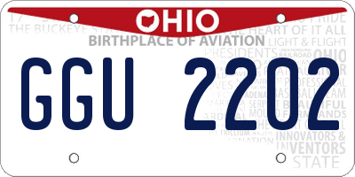 OH license plate GGU2202