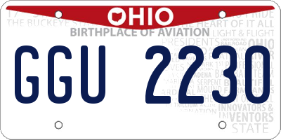 OH license plate GGU2230
