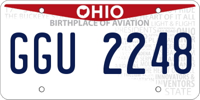 OH license plate GGU2248