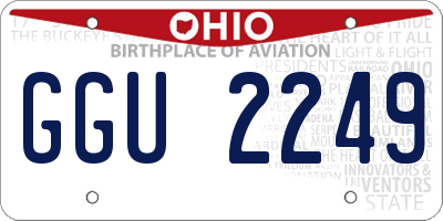 OH license plate GGU2249
