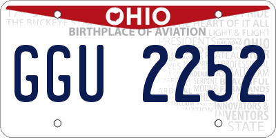 OH license plate GGU2252