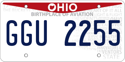 OH license plate GGU2255