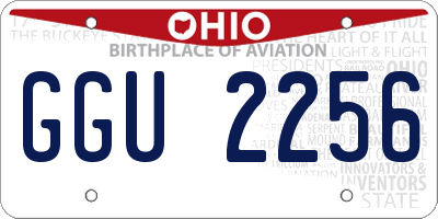 OH license plate GGU2256