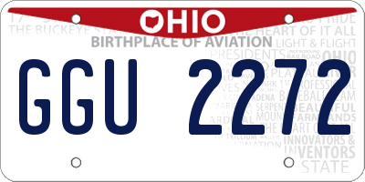 OH license plate GGU2272