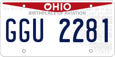 OH license plate GGU2281