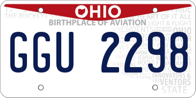 OH license plate GGU2298