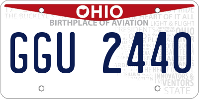 OH license plate GGU2440