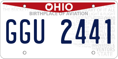 OH license plate GGU2441
