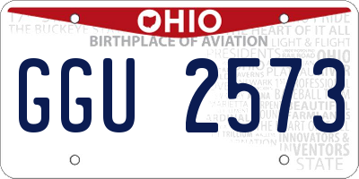 OH license plate GGU2573